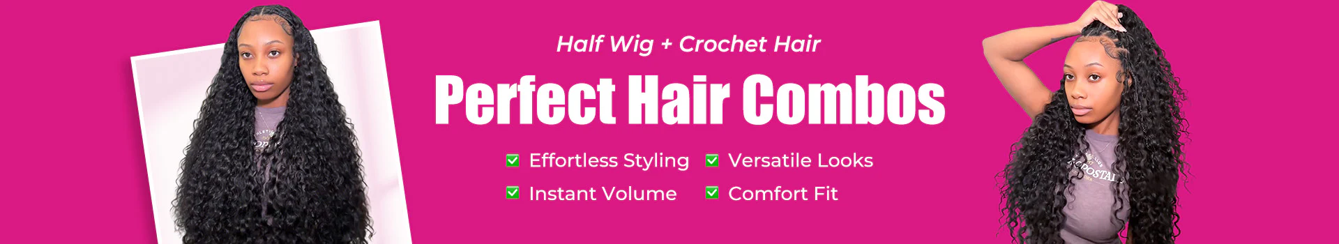 Half Wig + Crochet Hair Combos