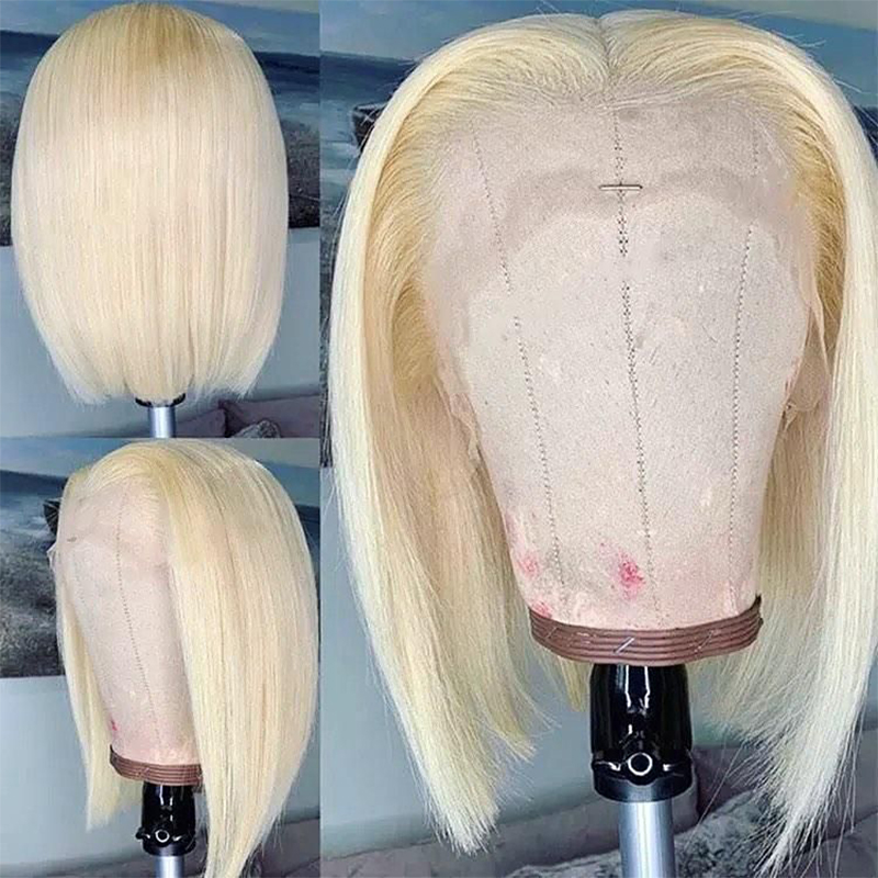 #613 Blonde Color Bob Straight Hair Lace Wigs | ISEE HAIR