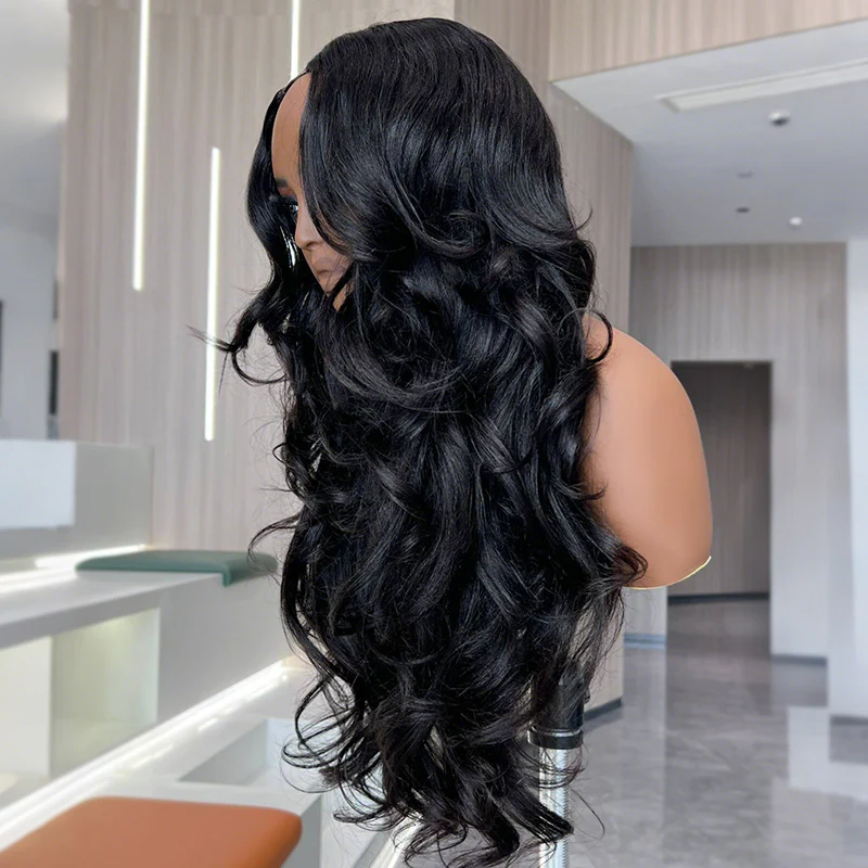 ISEE New In 250% Density Pre-Styled Butterfly Cut Layer Yaki Straight Upart Wig Natural Black Human Hair Wigs | Pre-Sale