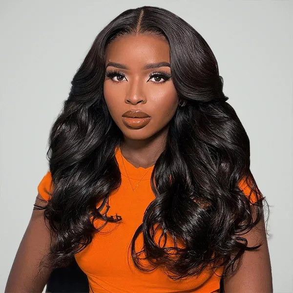 Subscribers-Only Flash Sale M-Cap Face-Framing Layered Cut 180% Denity Body Wave 9x6 HD Wear Go Glueless Wig With Curtain Bangs Pre Bleached Mini Knots Pre-Cut HD Lace Wig