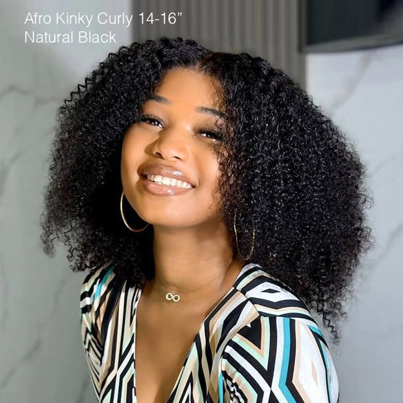 8th Anniversary Mega Sale Afro Curly 7x5 HD Lace Wear Go Preplucked Glueless Lace Closure Wig