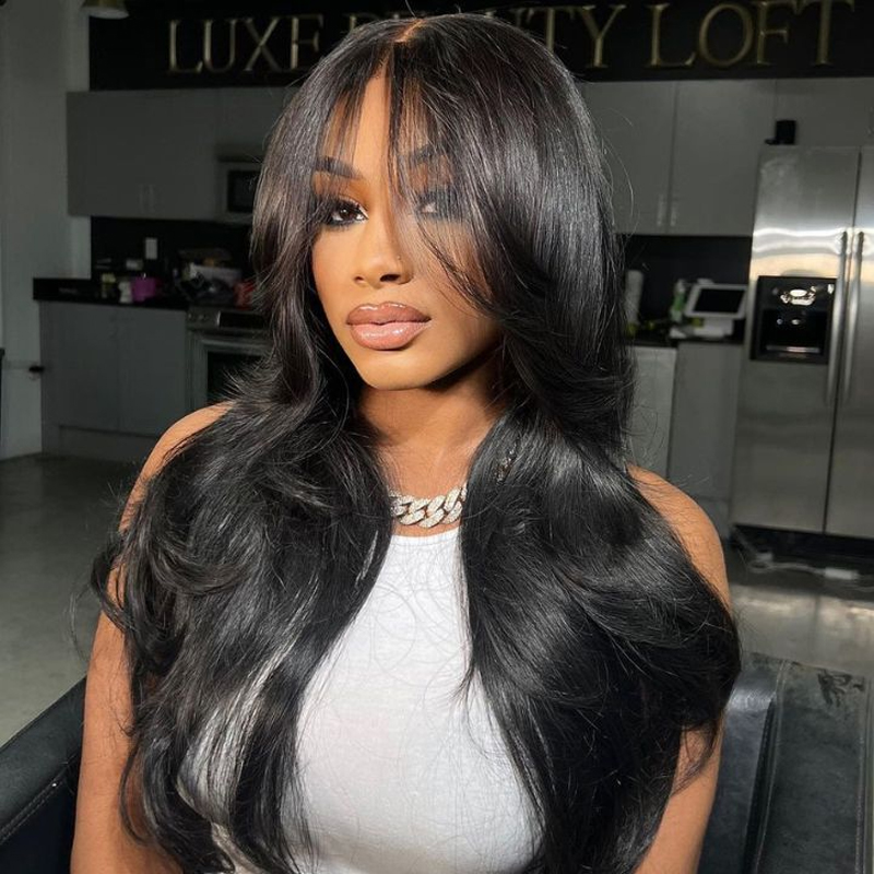 ISEE Wear Go Body Wave Lace Front Wigs Pre Cut HD Lace Glueless Wig Natural Hairline