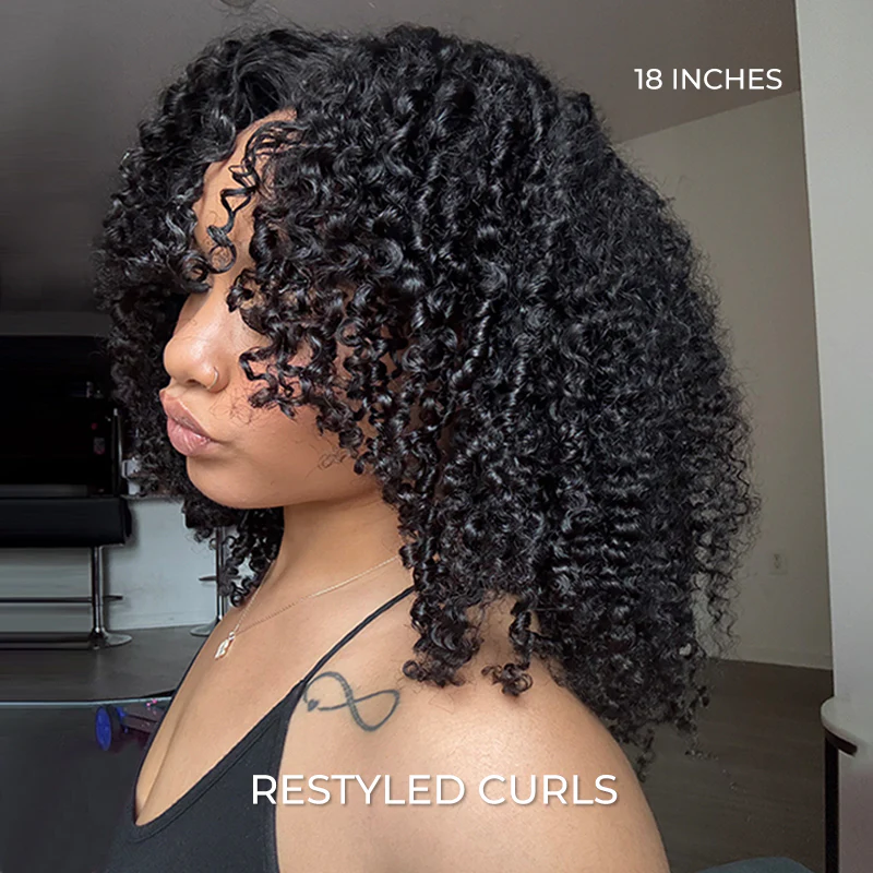 kinky curly glueless wig