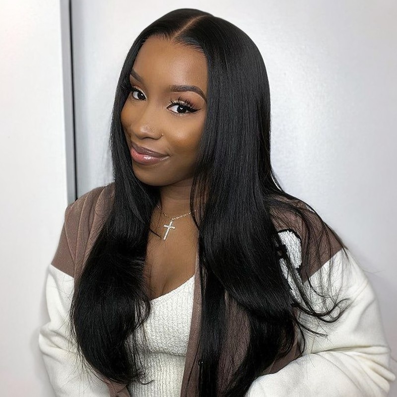 Pre Everything Wig Wear Go V5 | Tiny Knots Pre Bleached Upgraded Straight Glueless HD Lace Wig