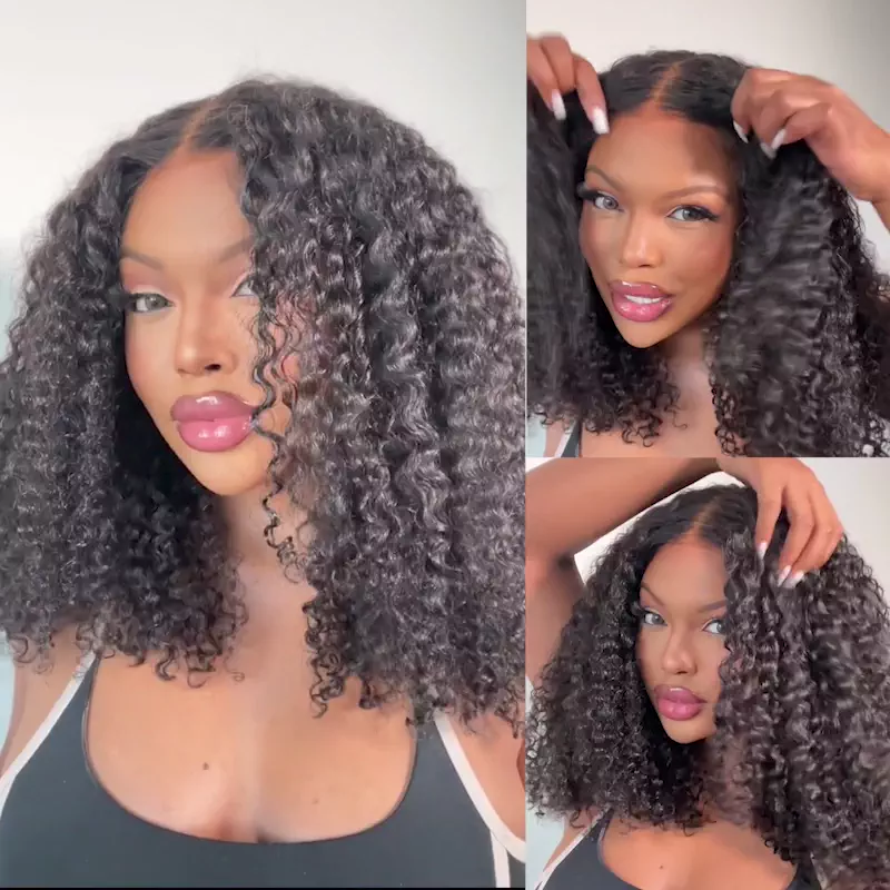 Kinky Curly Wear Go Glueless Lace Wigs For Black Women