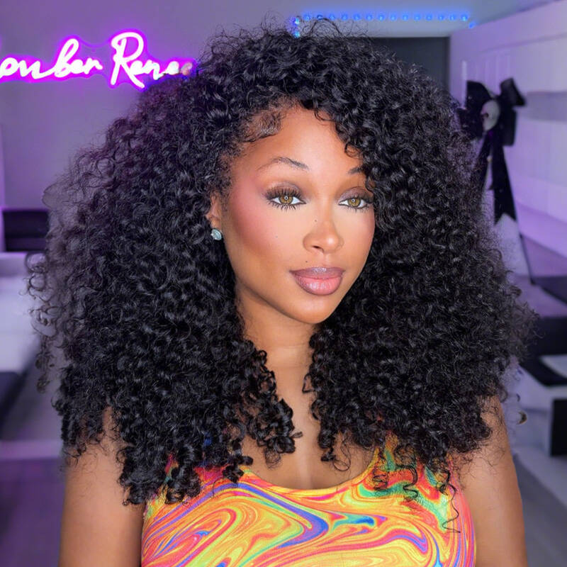 ISEE New In Raw Burmese Curly Human Hair Wear Go 7x5 HD Lace Wig InvisiFit Strap Glueless Wig for Beginners