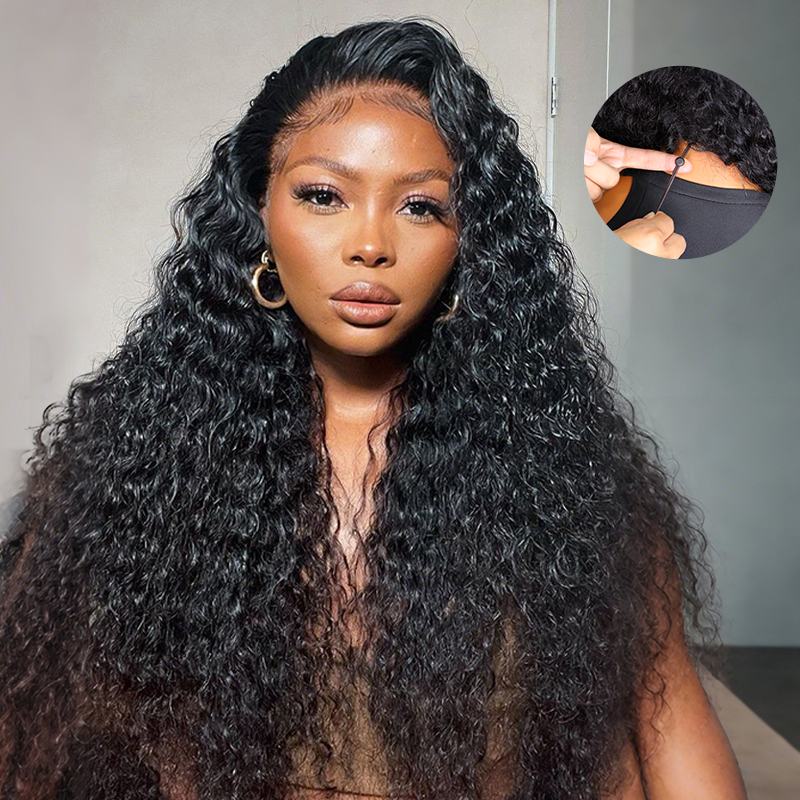 ISEE New In 13x6 Wear Go Water Wave Glueless Wig HD Lace Front Wig Real Ear To Ear With Invisi Draw-string Wig