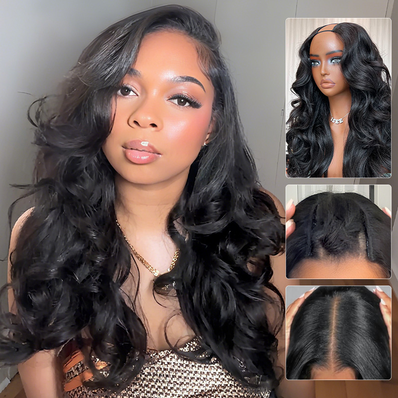 ISEE New In 250% Density Pre-Styled Butterfly Cut Layer Yaki Straight Upart Wig Natural Black Human Hair Wigs | Pre-Sale