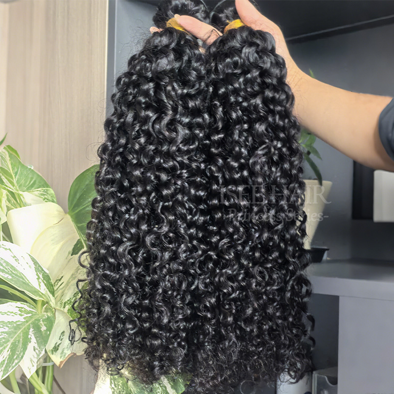 ISEE New In 150g Each Luxury Natural Black Water Wave Human Hair Bundle Weft