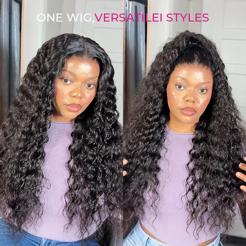 ISEE New In M-Cap 9x6 Loose Curly Wear Go Wig Pre-Bleached Knots Pre-Cut HD Lace Loose Deep Glueless Wig