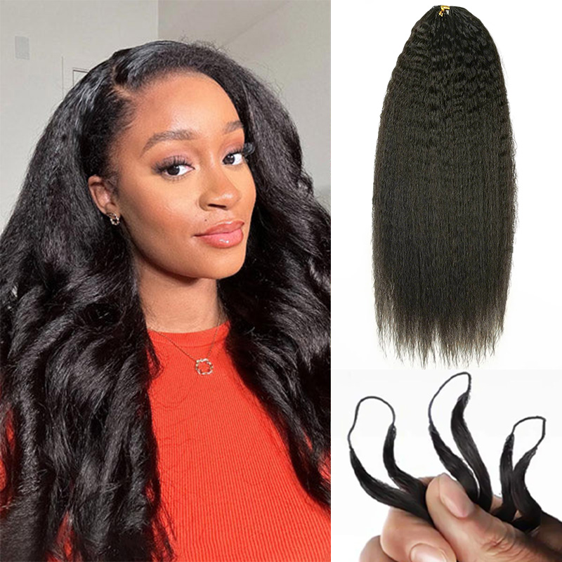 Kinky Straight Crochet Human Hair