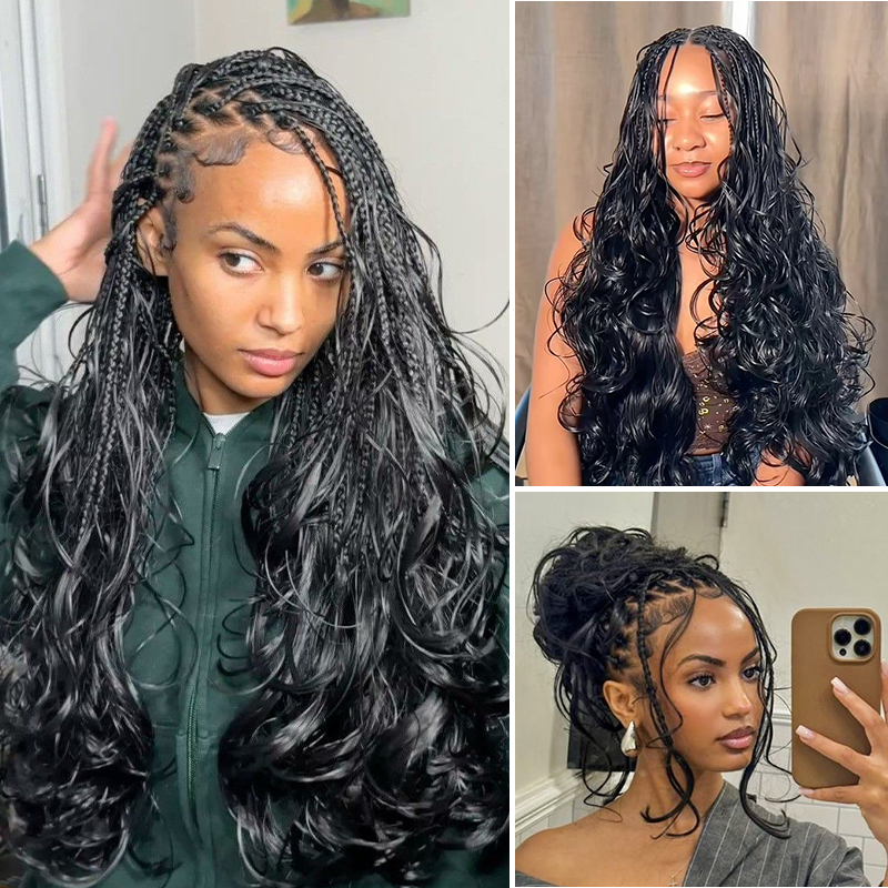 Body Wave Feather Crochet Braid Human Hair
