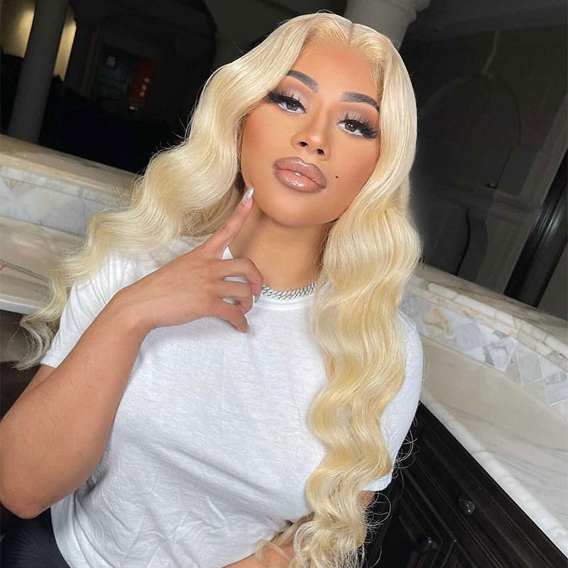 613 Blonde Body Wave 13*4 Lace Wigs Natural Density Brazilian Hair | ISEE HAIR