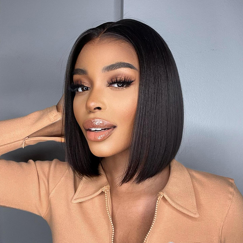 Crown Series Double Drawn Straight Bob Wig 250% Density