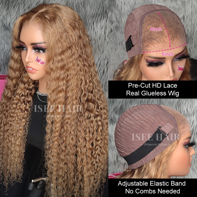 Wear Go Deep Curly Honey Blonde #27 Color Wigs