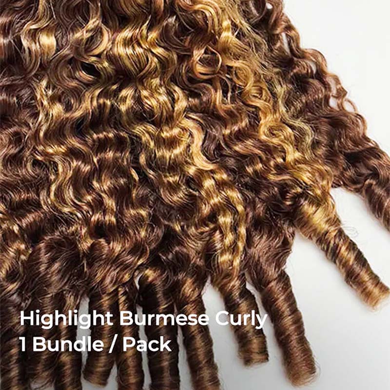 ISEE New In Highlight Burmese Curly Human Hair Bundles | Pre-Sale