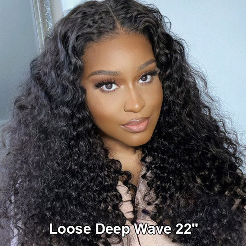 ISEE Wear Go Loose Deep Lace Closure Wig with Pre Plucked Hairline Pre Cut HD Lace Glueless Wigs