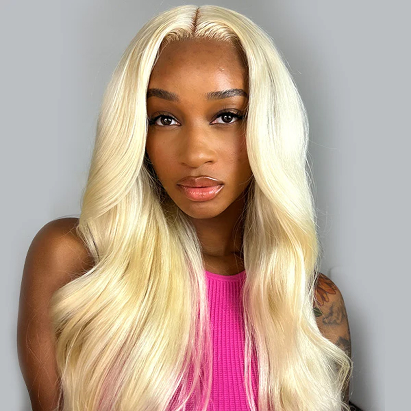 ISEE Wear Go 613 Blonde Color Preplucked Straight Glueless Lace Closure Wig