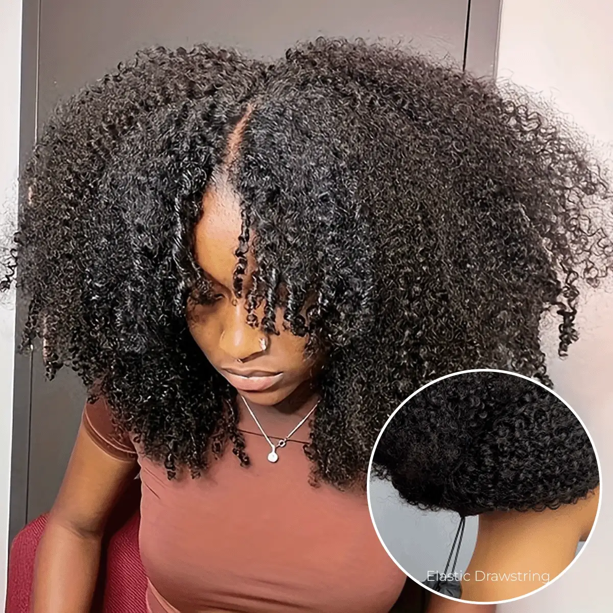 8th Anniversary Flash Sale No Leave Out V Part InvisiFit Strap Wig Afro Curly Glueless Wig