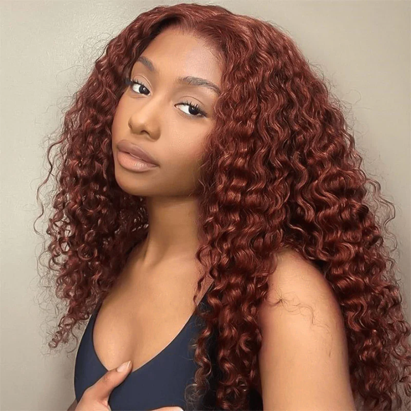 ISEE M-Cap Reddish Brown Water Wave 9x6 Wear Go Wig Pre Cut Lace Glueless Wig | Pre-Sale
