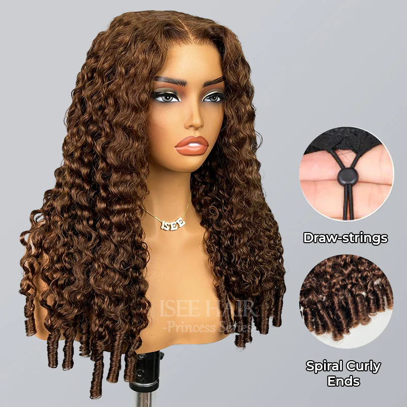 ISEE New In M-Cap 9x6 Brown Burmese Curly Wear Go Glueless Wig 250% Density with InvisiFit Strap | Pre-Sale