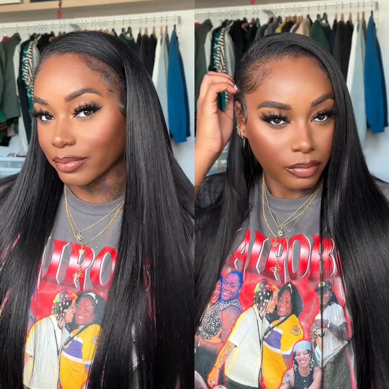 Yaki Straight Bundles with 13x4 Frontal