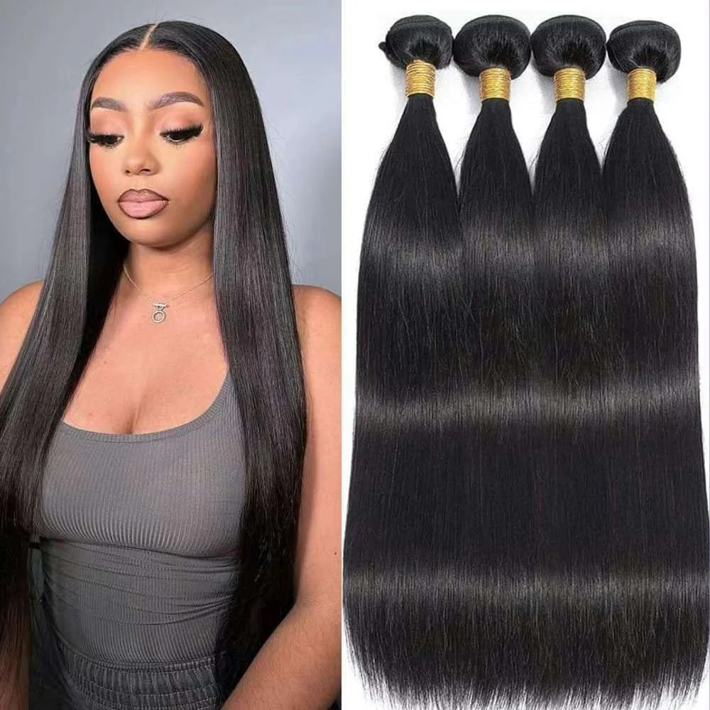 ISEE HAIR Straight Hair Bundles 10A Grade 100% Human Virgin Hair unprocessed