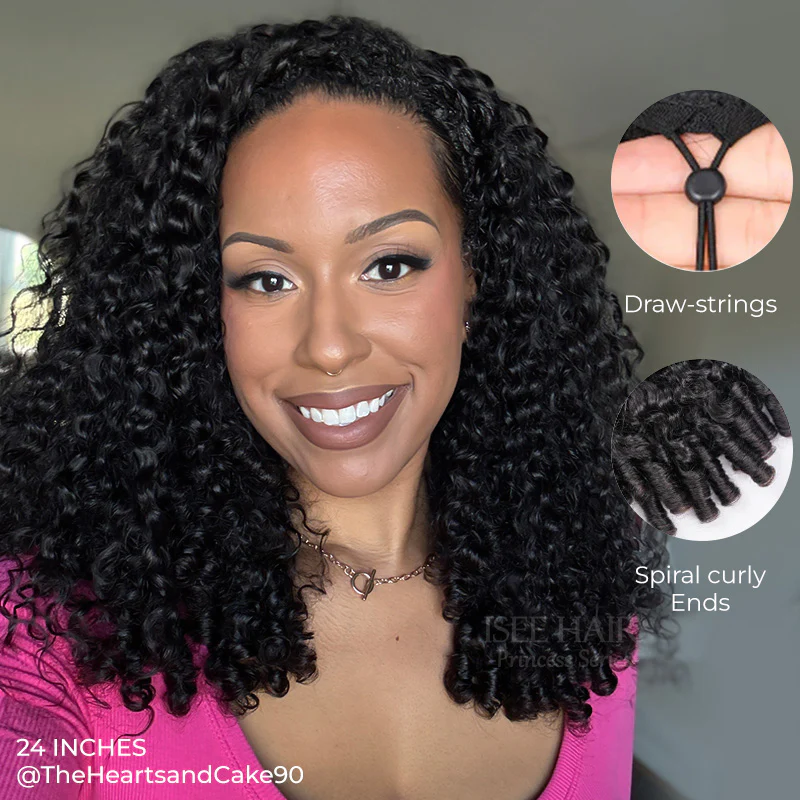 [WEAR GO HALF WIG] ISEE Burmese Curly Half Wig InvisiFit Strap Flip Over Wig for Beginners | Pre-Sale