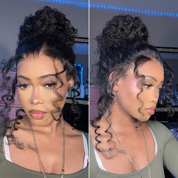 360 Kinky Curly Glueless Lace Wig