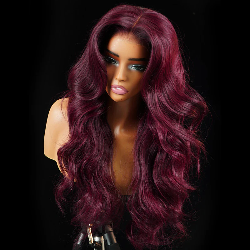 ISEE New In Plum Caspia Layered Cut Body Wave 7x5 Wear Go Wig Pre-Cut Lace Glueless Wig