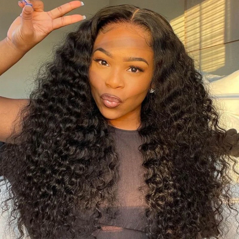 ISEE HAIR Deep Curly Bundles Deal 10A Grade 100% Human Virgin Hair unprocessed