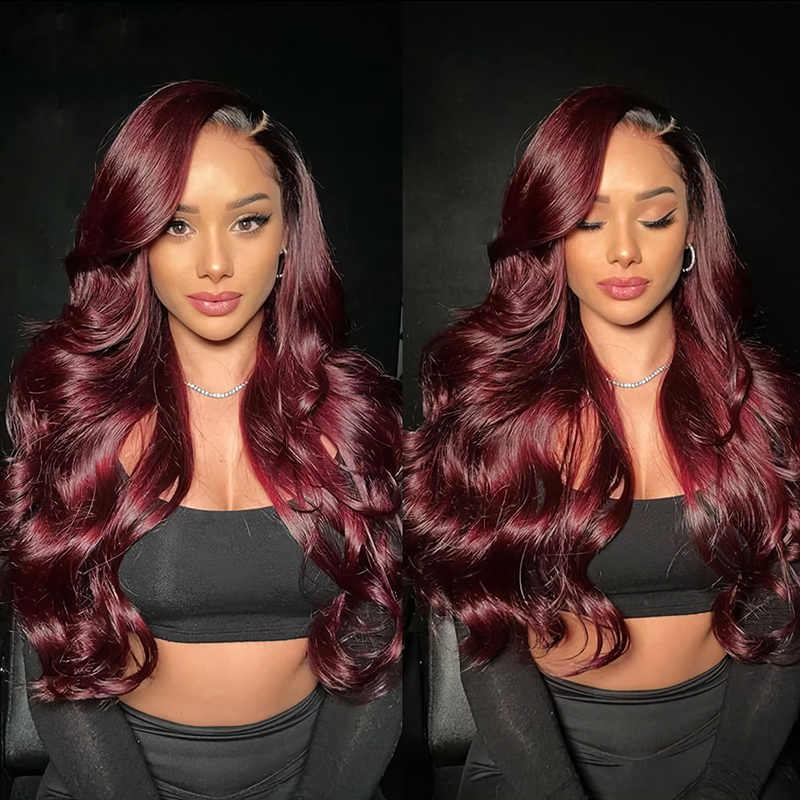 burgundy color fall color wigs