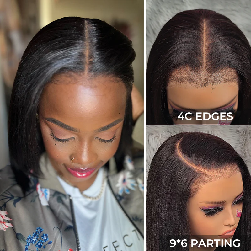 yaki straight glueless bob wig