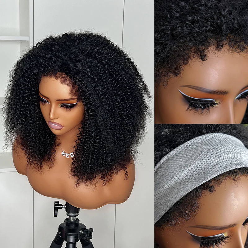 [WEAR GO HALF WIG] ISEE Curly Edges Afro Curly Drawstring Half Wig Invisible Hairline Flip Over Wig l Pre-Sale