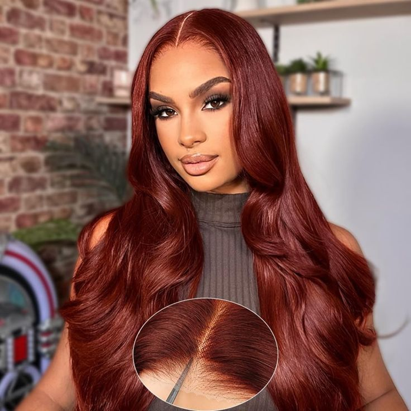 ISEE Wear Go Reddish Brown Body Wave Glueless Wig