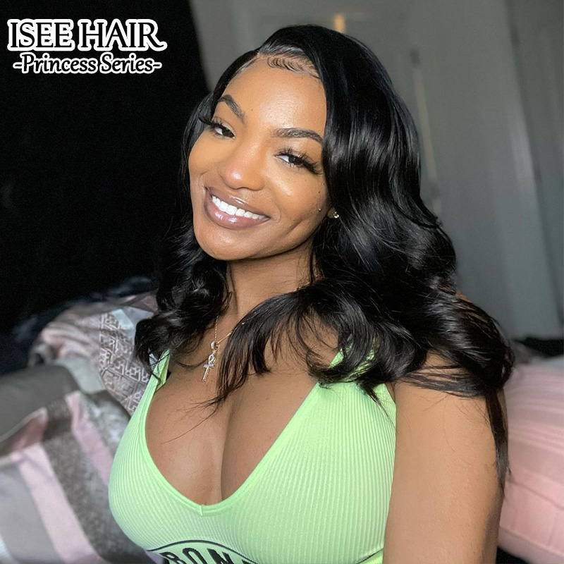 ISEE HAIR Bob Hair Wigs Body Wave 13*4 Lace Front Wigs 100% Human Virgin Hair Wigs