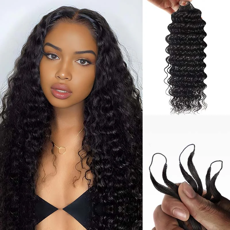 ISEE New In Deep Curly Crochet Braid Hair Extensions 100% Human Hair Feather Soft | Pre-Sale