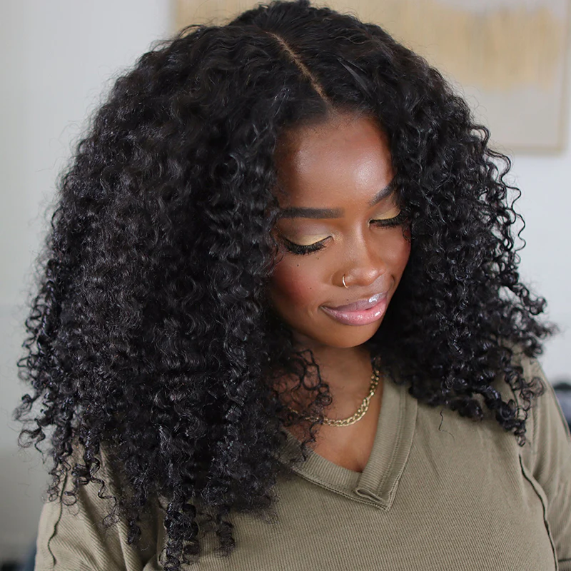 Kinky Curly ISEE Block Wig With Optional Replaceable Tops