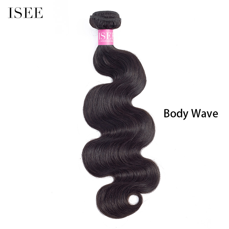 ISEE HAIR 1 Bundles Deal for All Hair Textures, 10A Grade 100% Human Virgin Hair unprocessed Human Hair 1 Bundle Deal