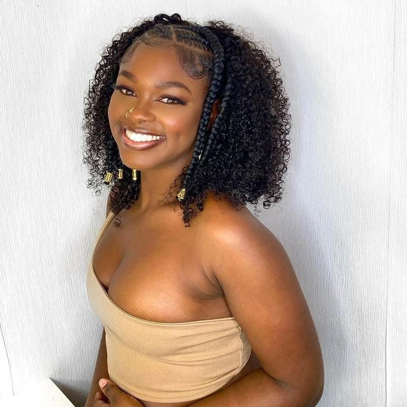 HLSK Afro Puff Drawstring Ponytail Human Hair for Black Women(12 Inch) –  EveryMarket