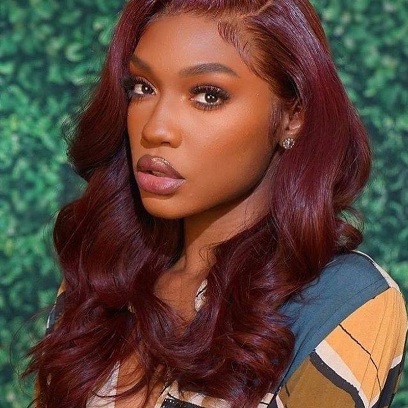 ISEE HAIR, See Your Beauty Burgundy 99J Body Wave Lace Front Wig For