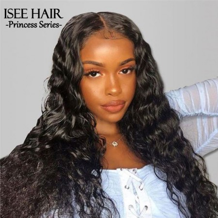 ISEE HAIR Upart Wig Natural Black Loose Deep Wigs