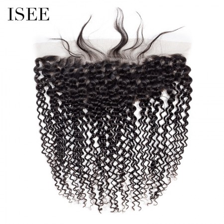 ISEE HAIR 13*4 Lace Frontal for All Hair Textures, Single Frontal with Pre Plucked Natural Hairline