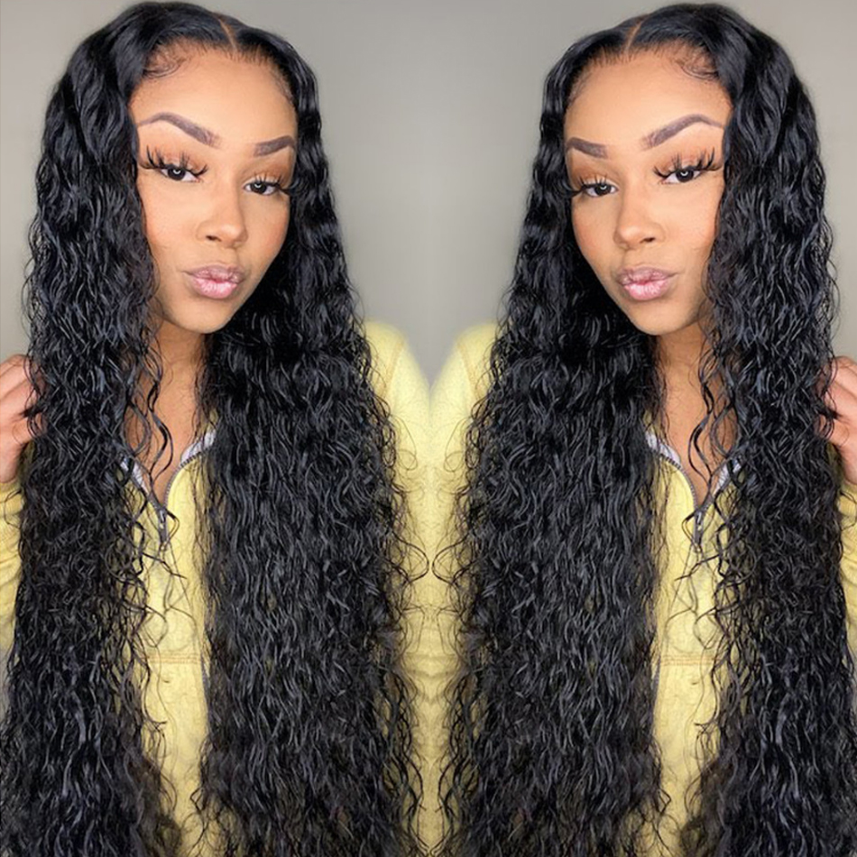 Super Long Curly Brazilian Water Wave Lace Wigs In Stock