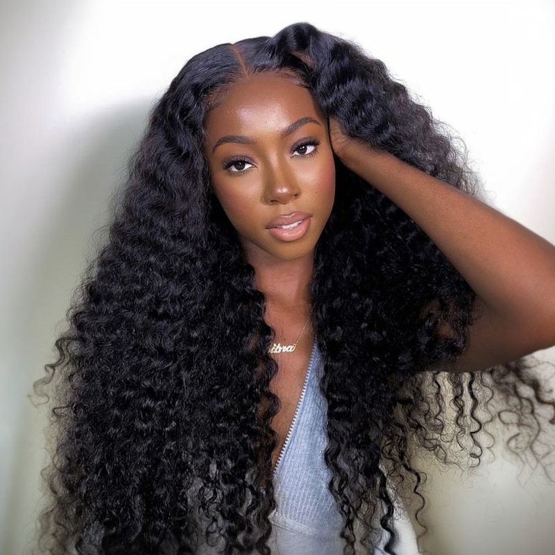 Buss Down Middle Part M-Cap Deep Curly 9x6 HD Lace Wear Go Glueless Wig