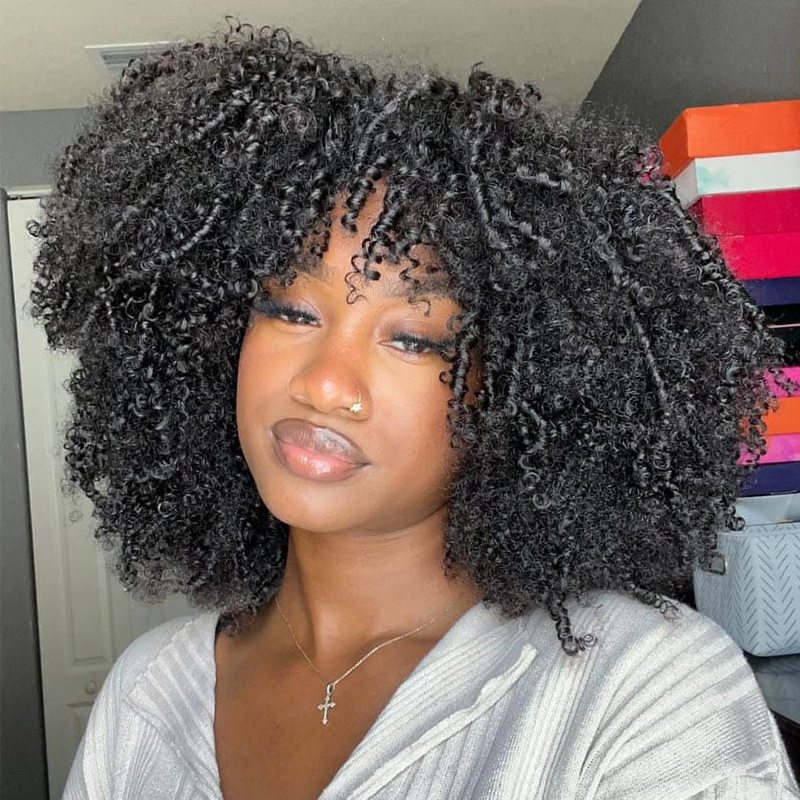 Afro Curly Headband Wig