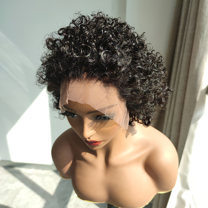 Short Curly Pixie Haircut 13*4 Lace Front Wig