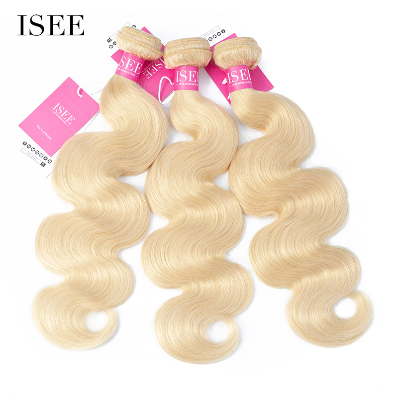 Color 613 Blonde Body Wave Bundles Deal Double Weft Human Virgin Hair