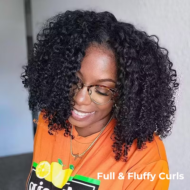 Flash Sale Kinky Curly Wear Go 7x5 Glueless Lace Closure Wig Pre Plucked Wig With Natural Hairline 180% Density