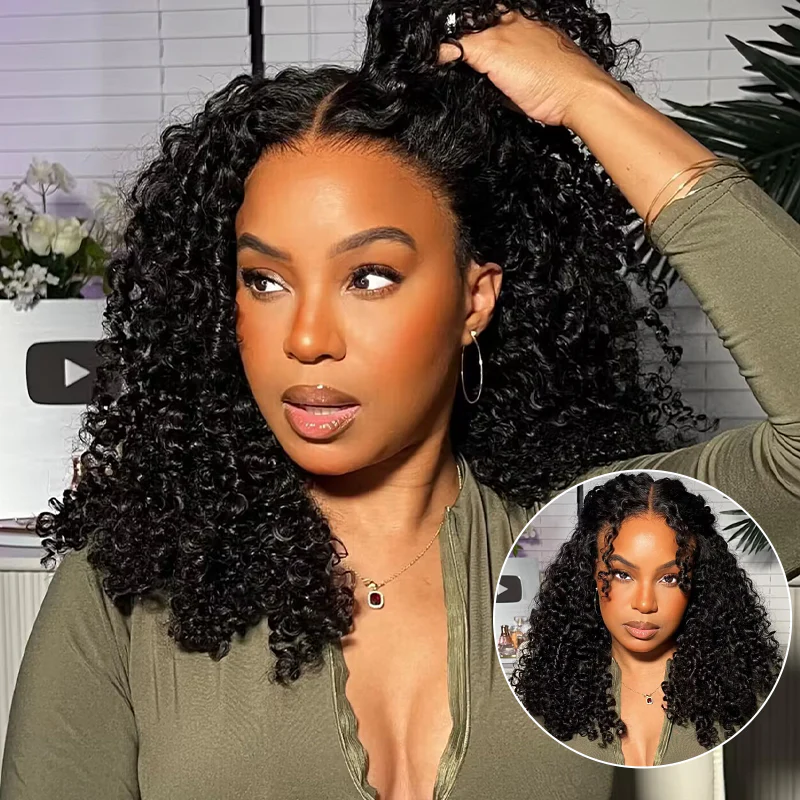 kinky curly glueless wigs for black women